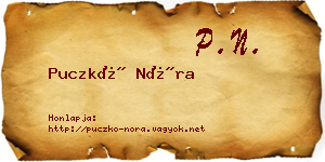 Puczkó Nóra névjegykártya